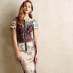 Anthropologie Byron Lars Pieced Brocade Dress Sz 2